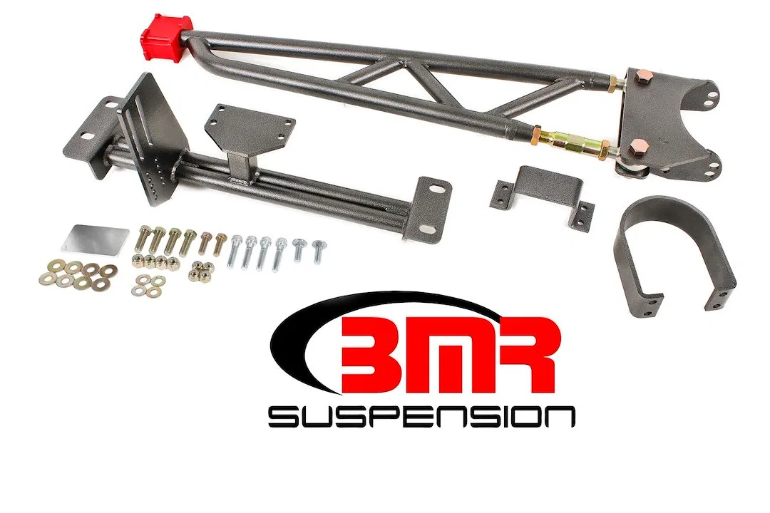 TA011H – BMR SUSPENS Torque Arm, Bolt On Black Hammerstone Steel/ Polyurethane Bush 1.25 X 0.120 Inch DOM Steel Tubin...